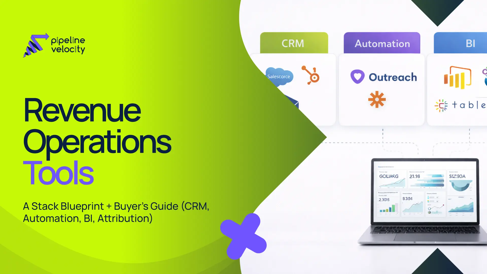 A RevOps tools buyer’s guide with a proven stack blueprint for CRM, automation, BI, and attribution, plus KPIs to predict pipeline and revenue.
