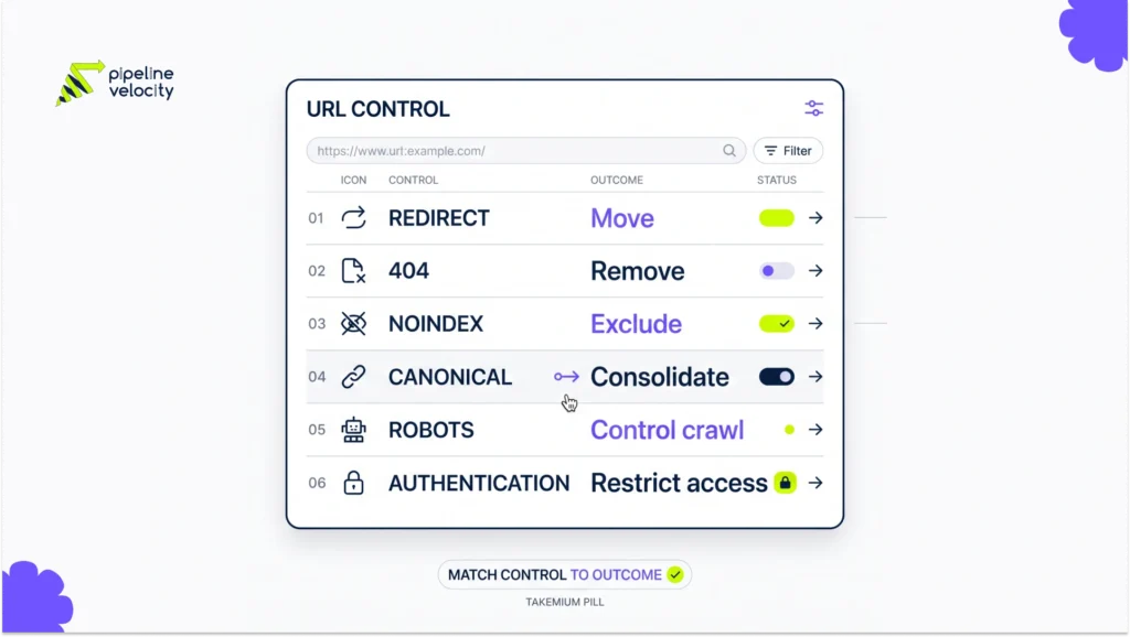 Decision guide for selecting crawl and indexation controls