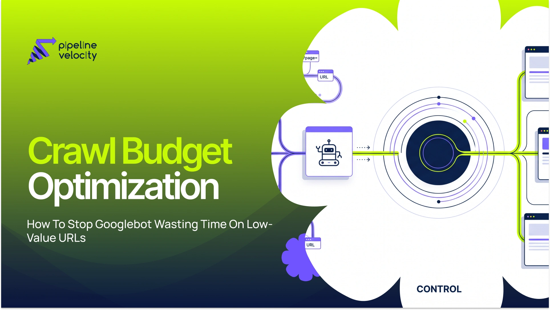 Improve crawl budget by controlling low-value URL inventory, fixing crawl traps, strengthening discovery and measuring Googlebot.